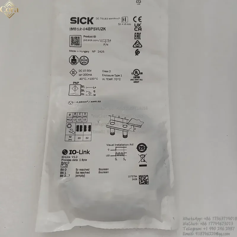 SICK Inductive Proximity Sensor IMB12-04BPSVU2K Order Number 1072754 Proximity Switch New In Stock