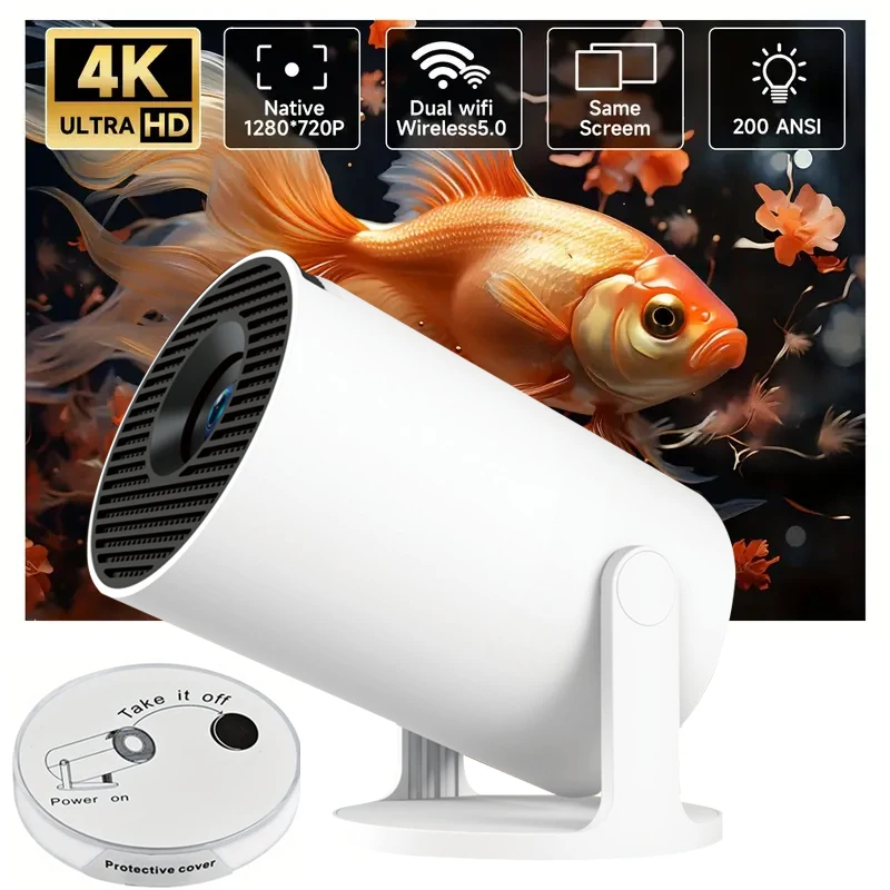 

HY300PRO+ Mini Projector Smart Android 11.0 Dual WIFI Full Hd 720P 4k Portable Home Cinema Outdoor Theater