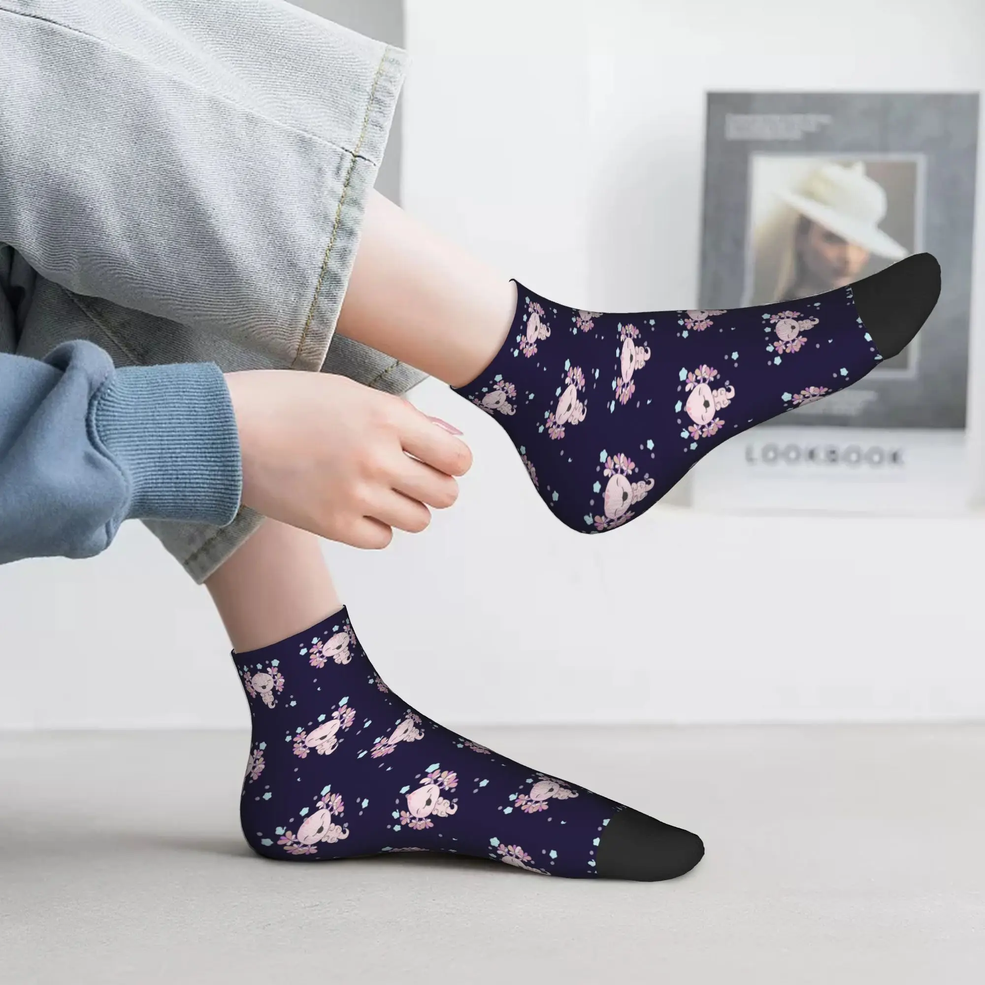 

Всесезонные носки Axolotl с морскими животными, супер мягкие спортивные носки в стиле Харадзюку, мягкие повседневные чулки для мужчин и женщин, рождественские