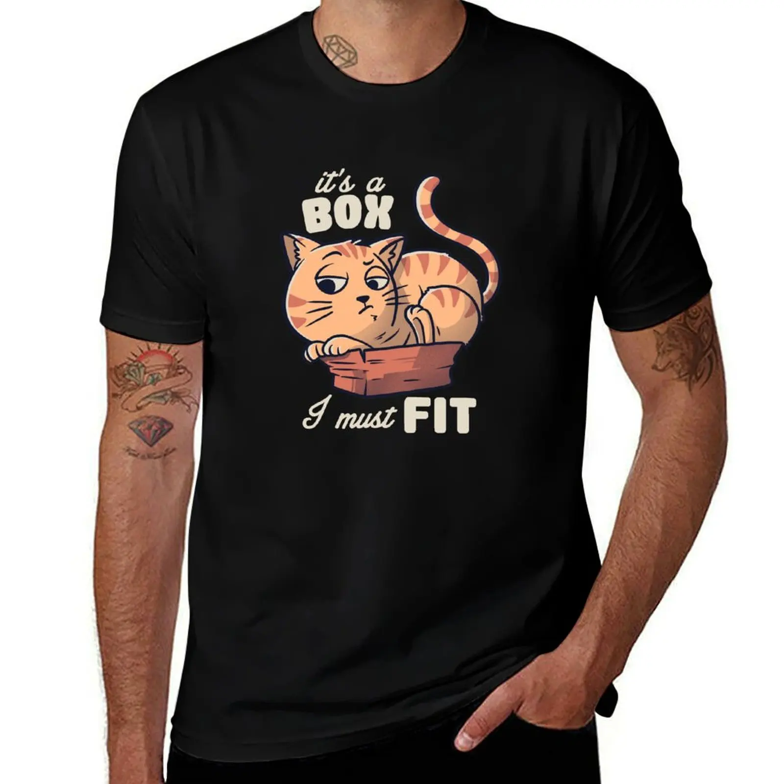 

shirt cotton t funny Fit T-Shirt I t It’s brand luxury 100% T-Shirt cotton man for Funny shirts Gift Cat a Cute men Box Must
