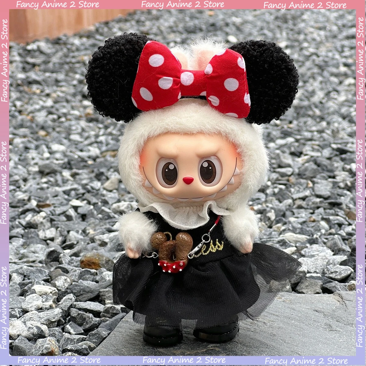 

Kawaii Микки Платье Костюмы для 17 см Кукольная Лабу Одежда Мультфильм Милая Принцесса Стиль Кукла Одеваются Игрушки для Куклы V1 V2 V3 Labubu