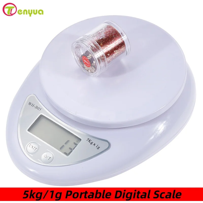 5kg/1g Portable Digital Scale LED Electronic Scales Postal Food Measuring Weight Kitchen LED Electronic Scales