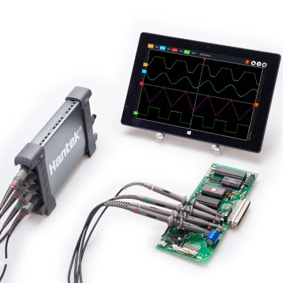 

Hantek Official 6254BD 4 Channels 250Mhz Bandwidth Osiclloscope Digital USB PC Portable Osciloscopio With 25Mhz Signal Generator