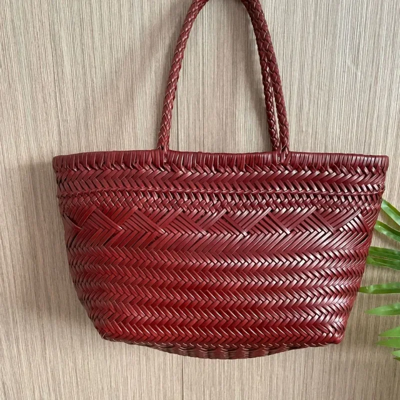 Vintage Casual jedno ramię Crossbody torby z grubej bawełny dla kobiet luksusowy projektant warkocz torebki rozrywka kosz na warzywa torebki