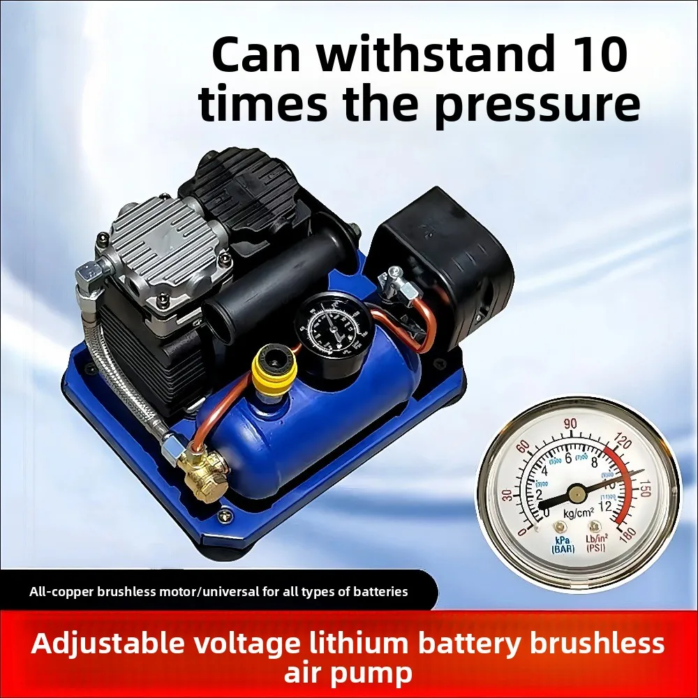 Brushless Lithium Air Compressor, Portable Car & Outdoor Air Pump, Fast Inflation