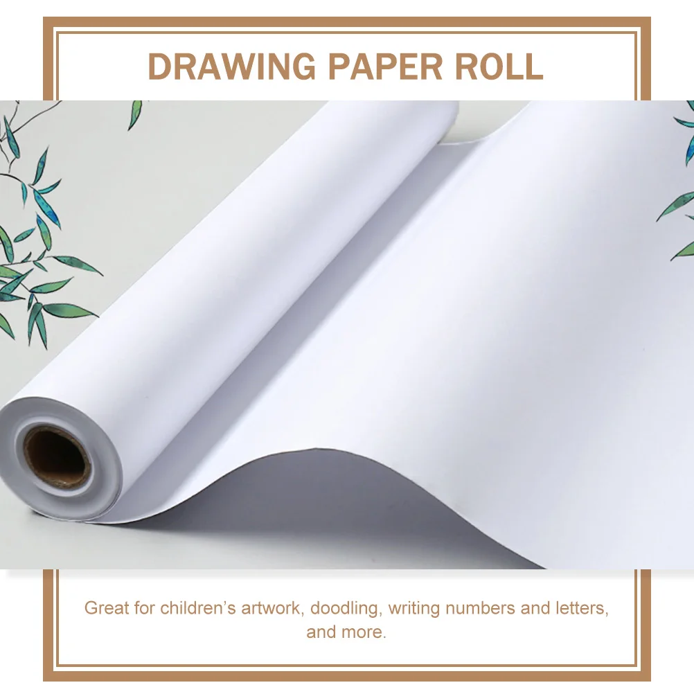 

1 Roll White Drawing Roll Multi-Function Sketching Painting Graffiti For Kids Art Craft Diy Blank Rolls Scrawl Wrapping Paper