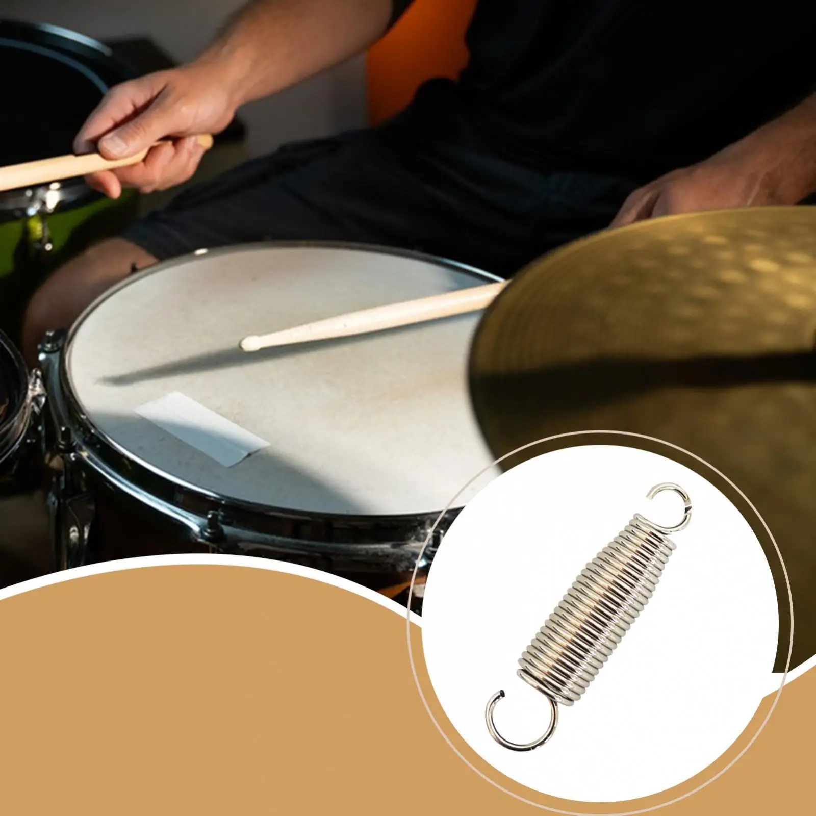 

Drum Pedal Spring, Length 2.36inch, Bass Drum Beater Spring, Professional Heavy Duty High Performance Easy to Install