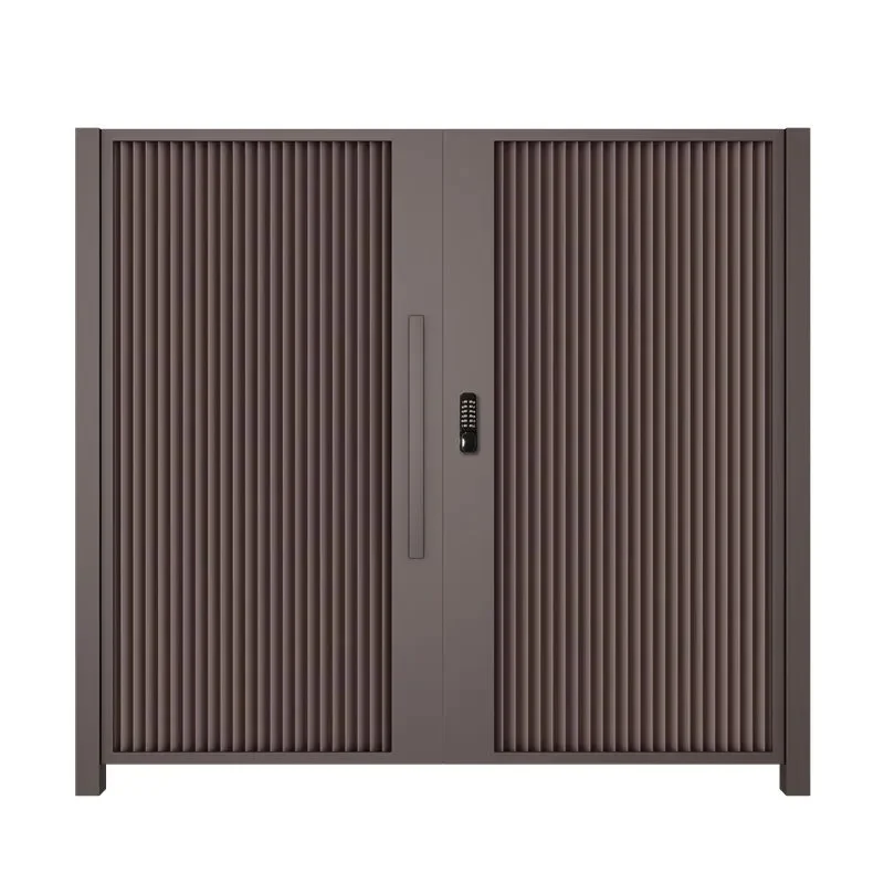 باب مدخل من سبائك الألومنيوم المقاوم للحريق على الطراز الحديث، باب فناء الفيلا ذو الطراز البسيط #6