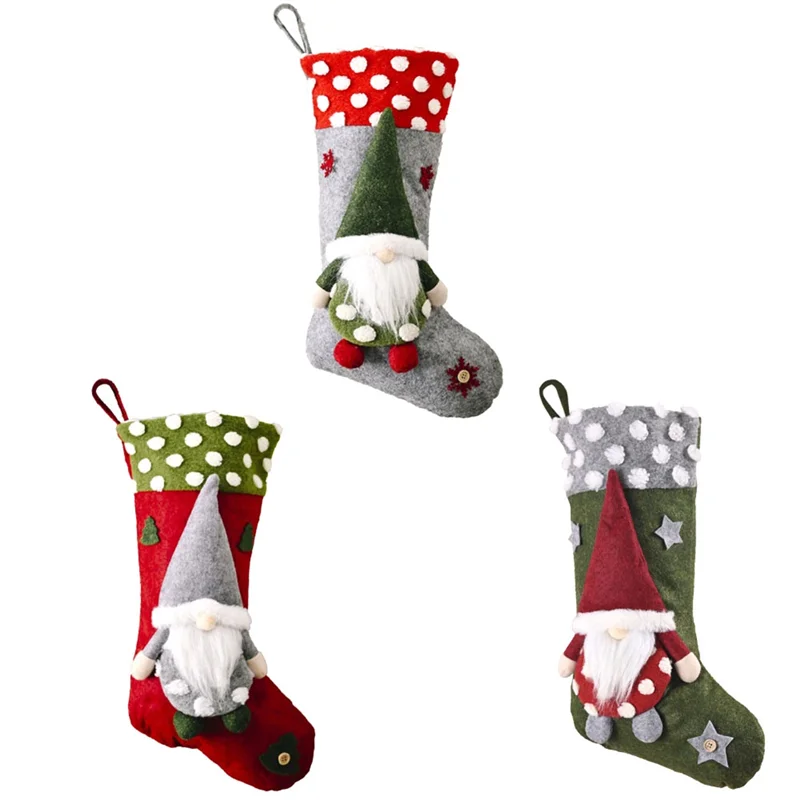 Fo-3Pcs Gnome Santa… - image