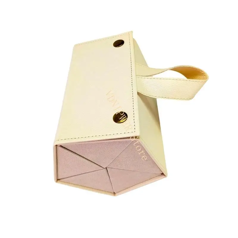 

Portable Eyeglass Storage Case With Earring Slots Mirror And Secure Clasp Multiple Compartment Jewelry Organizers D08E