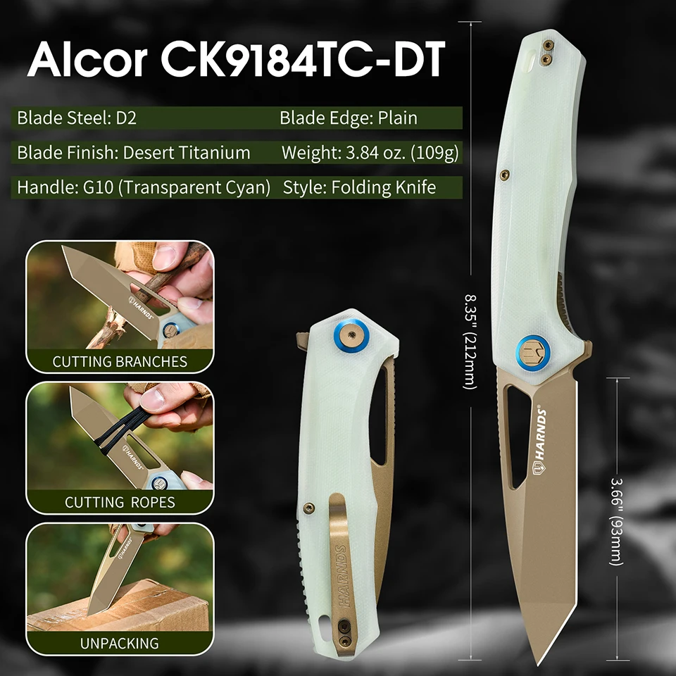 

Карманный нож HARNDS 3,66 дюйма D2, складной нож со стальным лезвием, ручка G10 с карманным зажимом, ножи для выживания на открытом воздухе, кемпинговые ножи-Mizar/Alcor