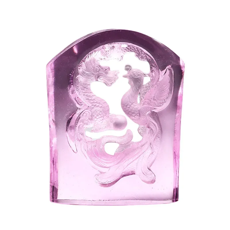 t16- glazed dragon and phoenix Chengxiang creative ornament  entrance decoration to send friends wedding housewarming gifts