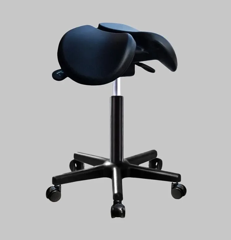 Ergonomic Hydraulic Saddle Stool, Office Wheel Doctor Chair, Rolling Adjustable Height, Clinic Dentist Spa Chair