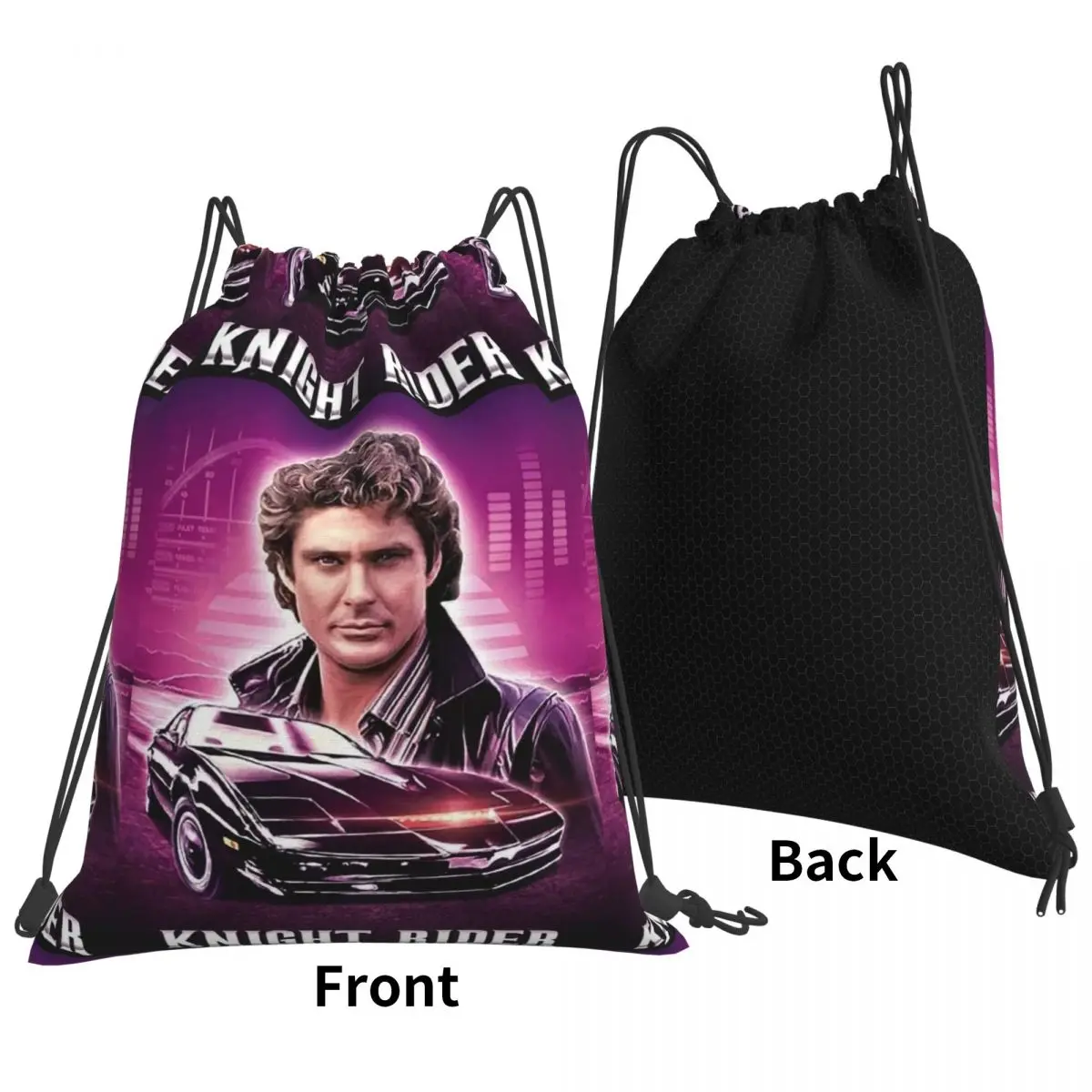 Knight Rider Action Tv Series Backpacks Multi-function Drawstring Bags Sports Bag Book Bags for Travel Students