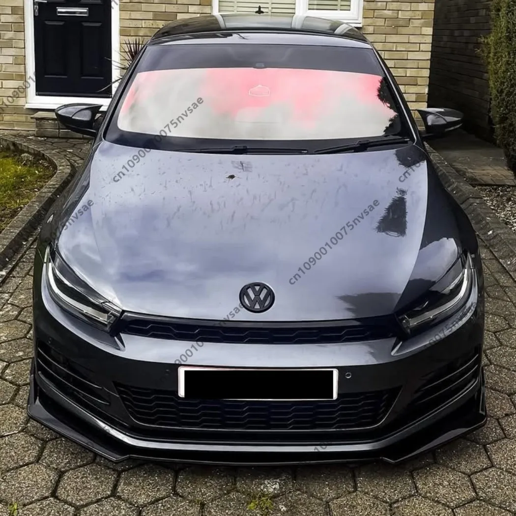

Для VW Scirocco III MK3 MK3.5 R 2010-2017 передний бампер, спойлер, разделитель, диффузор, глянцевый черный автомобильный комплект кузова, тюнинг, моды ABS