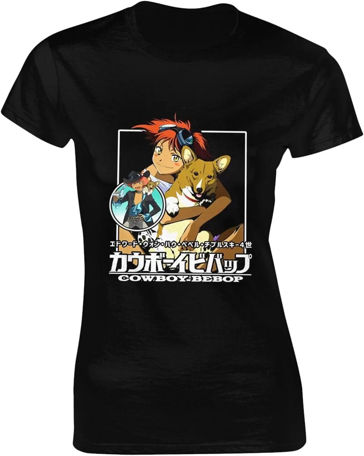 

Ковбойская рубашка в стиле аниме Bebop, женская повседневная хлопковая быстросохнущая рубашка с короткими рукавами и графикой, модные футболки черного цвета