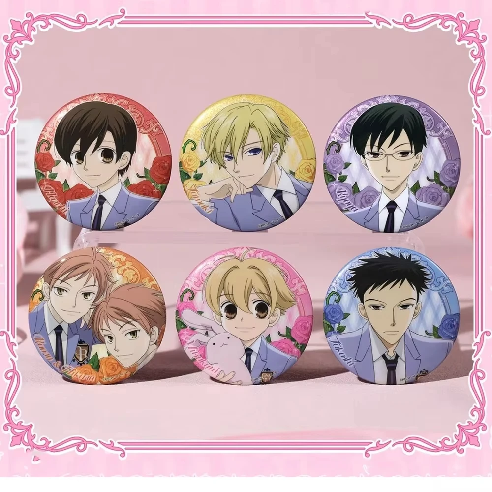 Pin de broche de hojalata SPTE para disfraz de cosplay de Fujioka Haruhi y Kyoya Ootori del Club de Hosts de la Escuela Secundaria Ouran de anime