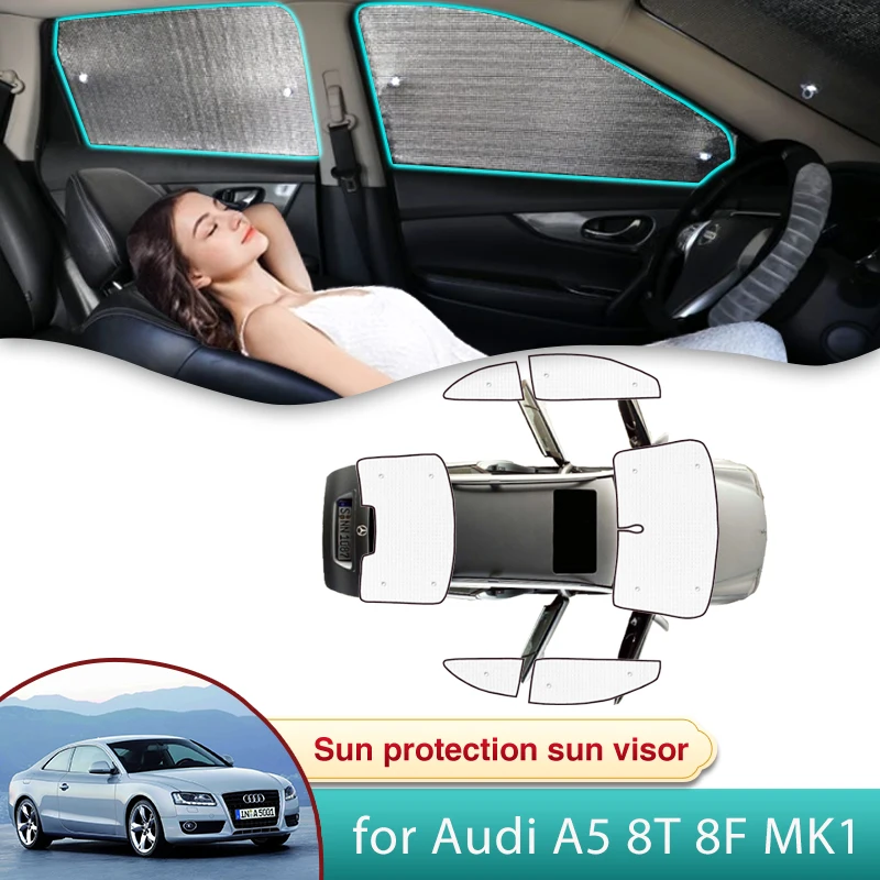 Car Sun Shade for Audi A5 Coupe 8T 8F MK1 2008 2009 2010 2011 2012 2013 2014 2015 2016 Accessories Sunshade Windshield Anti-UV