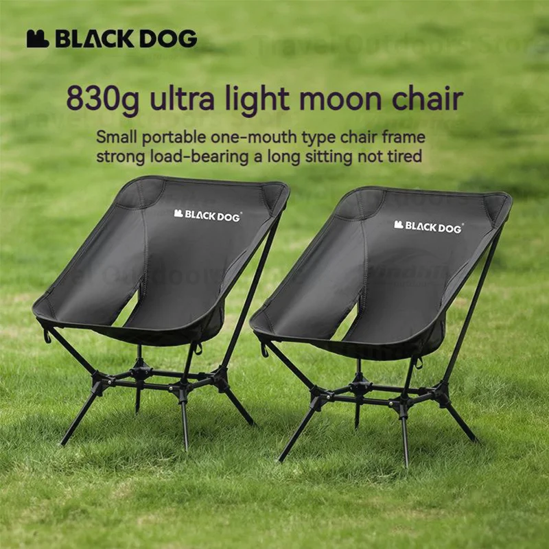 Naturehike BLACKDOG Camping Folding Chair Ultralight Portable 7075 Aluminum Alloy Chair Outdoor Travel Picnic Beach Moon Chair