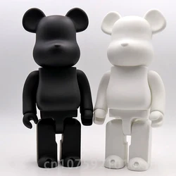 400% Bear Quality Black White DIY Assembly 28cm Galaxy Painting Bear 3D Model Mini Figure Toys