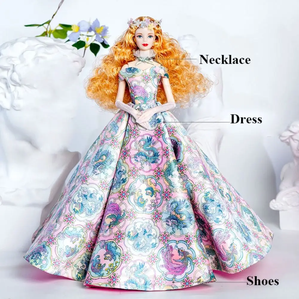 European Fashion Supermodel Doll Dresses with Shoes Hats Crown Lace Wedding Dresses for 1/6 BJD 30cm Supermodel Dolls