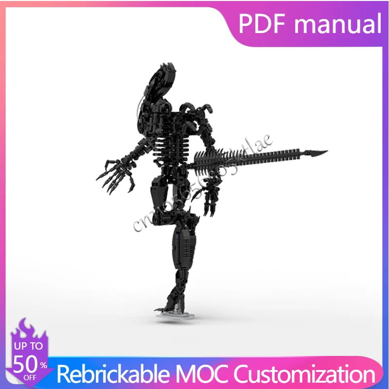 

1224 PCS MOC Creative Customize Black Combat Alien Building Blocks Model Educational DIY Assembly Toy For Boys Christmas Gifts