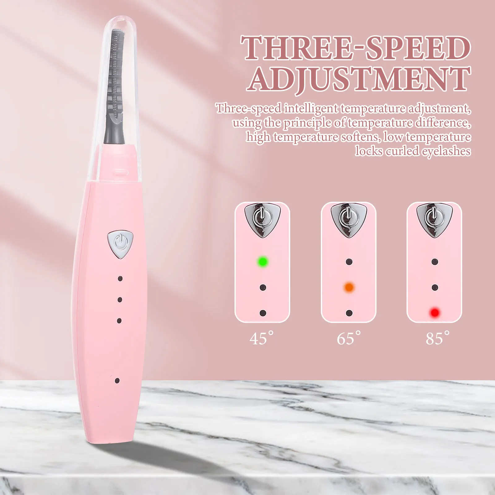 

Electric Eyelash Curler Professional Fast Heating with Intelligent Temperature Control for Long-Lasting Curl Portable Makeup