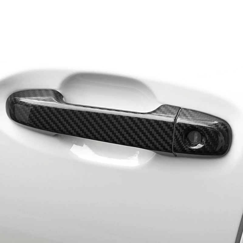 Car Door Handle Decoration Trim Cover Real Hard Carbon Fiber Accessories For Subaru BRZ Toyota GR86 2022+