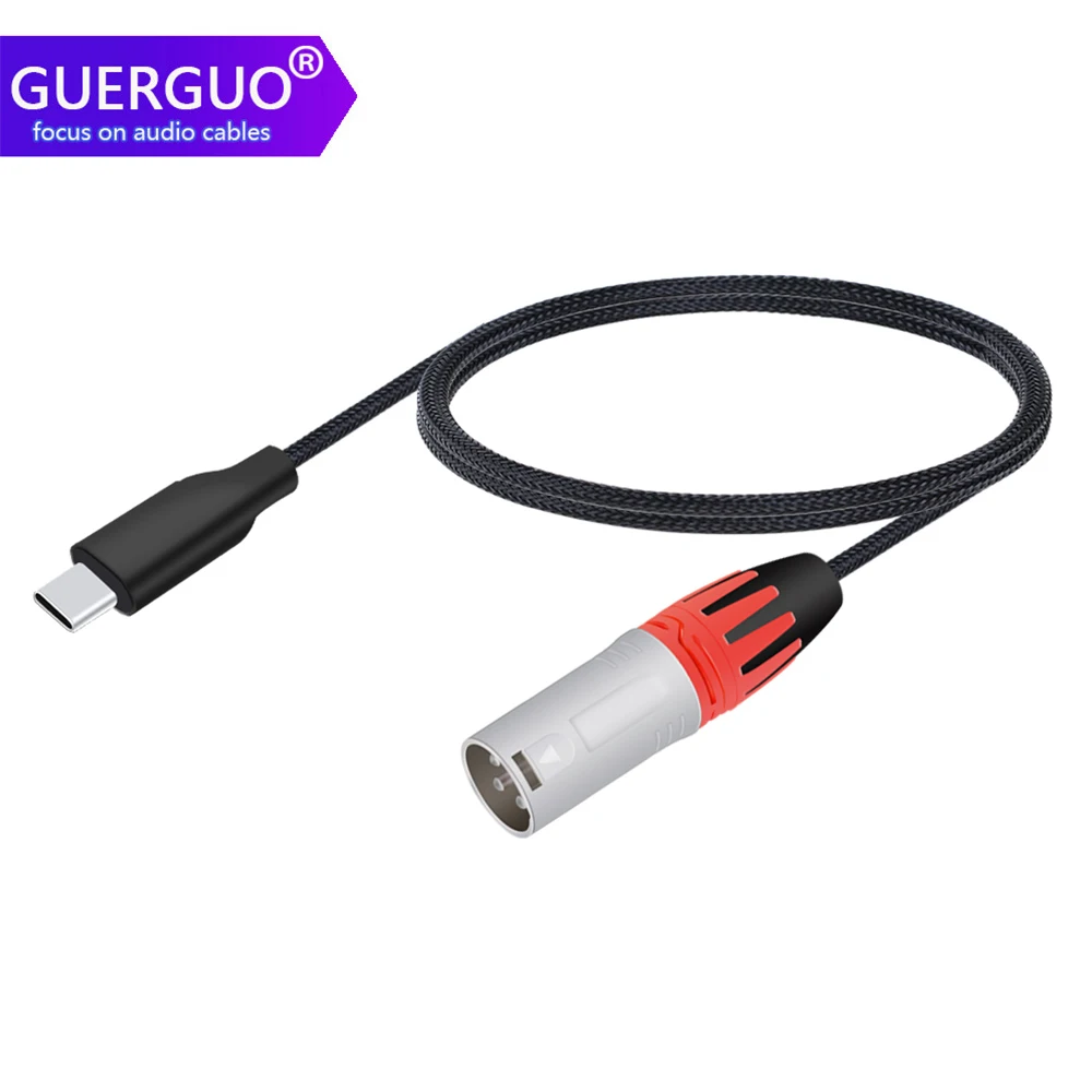 USB C to XLR Male/Female Audio Cable,USB Type C to XLR 3Pin Adapter for Amplifier Mixing Console Mobile Phone PC Laptop Tablet