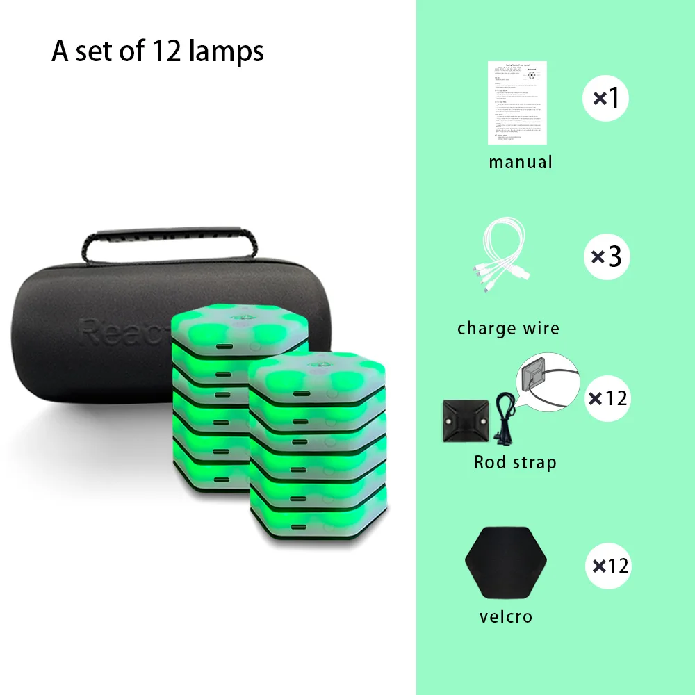 Basketball Training Reaction Lamp Football Taekwondo Tennis Speed Sensing Agile Lamp Badminton Training Equipment 12 Lights+App