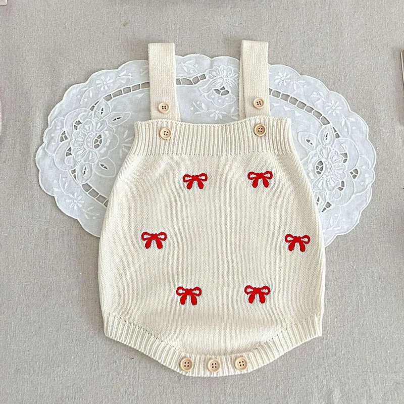 ZOETOPKID Autumn Winter Toddler Girl Knitting Clothes Suit Long Sleeved Embroidered Knitted Cardigan+Jumpsuit Baby Clothes Set 6
