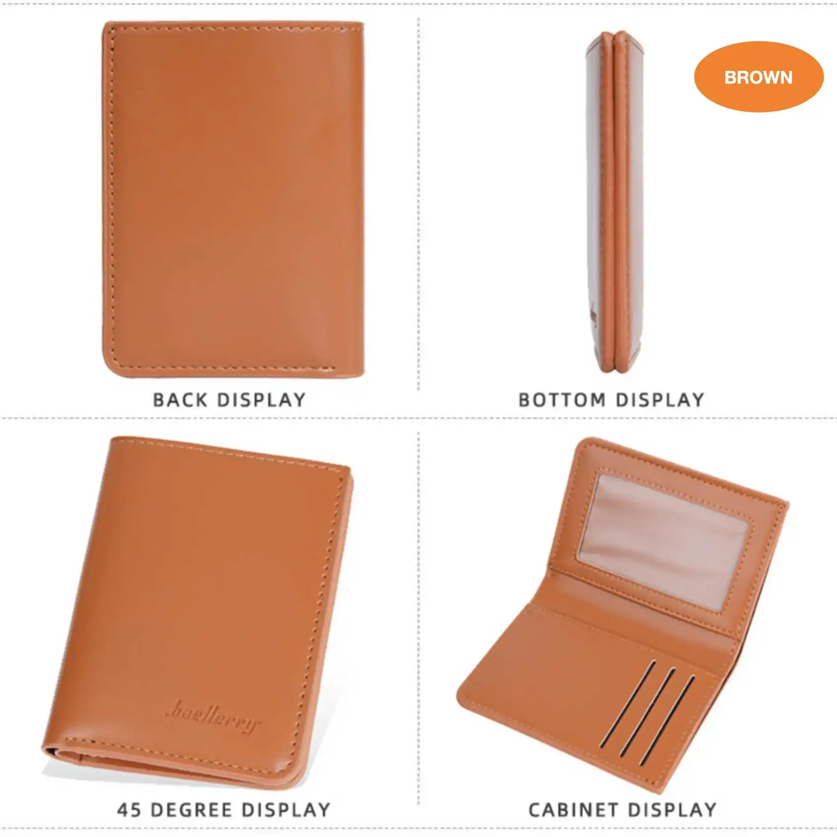 Neue Unisex-Brieftasche für Herren und Damen, einfache und dünne PU-Lederclip-Karten halter mit mehreren Steckplätzen – Detail 9