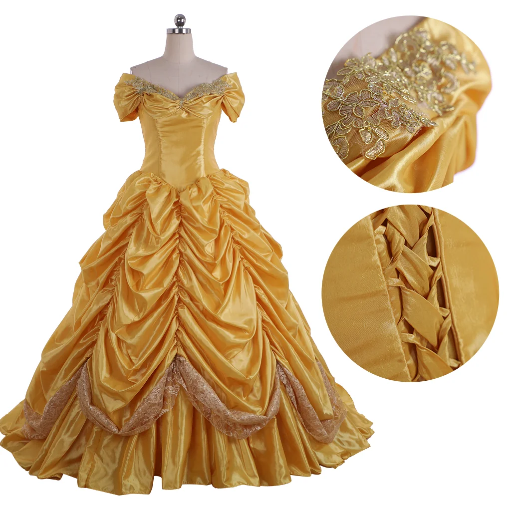 Medieval Victorian Girl Yellow Dress Bell Princess Cosplay Costume Rococo Dress Masquerade Costume Girl Wedding Dress