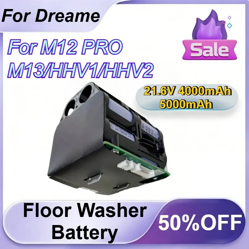 for Dreame M12 PRO/M13/HHV1/HHV2 21.6V 4000mAh 5000mAh Replacement Floor Scrubber Battery