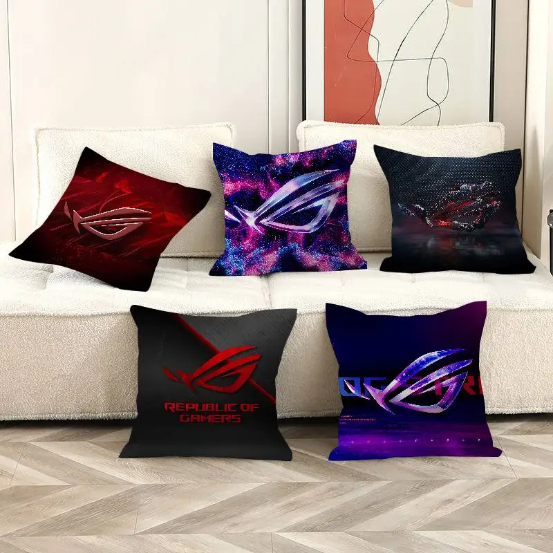 A-AsuS-S R-ROG LOGO Cushion Cover Car Throw Pillow Case For Sofa Car Christmas Gift 40x40cm 45x45cm