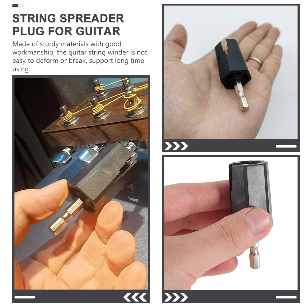 

2Pcs Guitar String Winder Plug Sturdy Material Easy Replacing Strings Quick Tuning Electric Acoustic Instruments