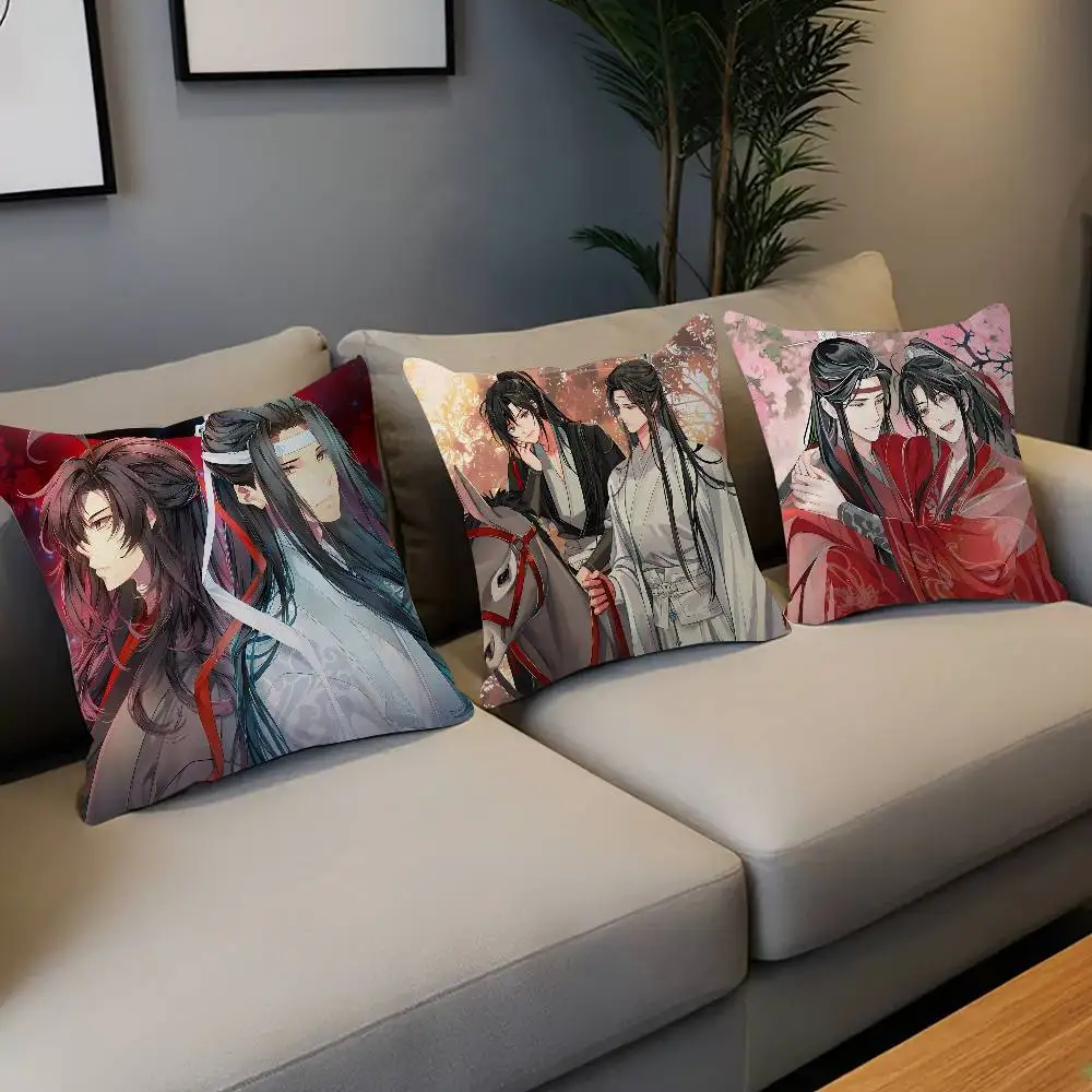 Mo Dao Zu Shi Personalized picture text home decorative pillows Household Gifts 45x45cm