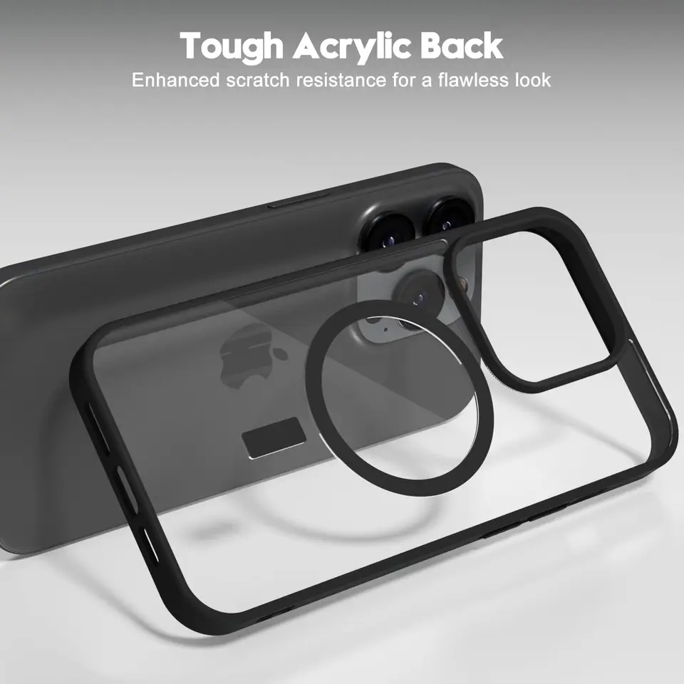 Funda Antiamarillento para Magsafe iPhone 16 Pro Max 15 Plus 14 13 Mini 12 11 SE 2022 2020 8 16Pro Cubierta Híbrida Accesorios 4