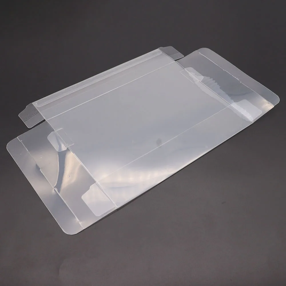 10pcs Clear transparent for SNES For N64 Game box Protector Case CIB games plastic PET Protector for game boxes