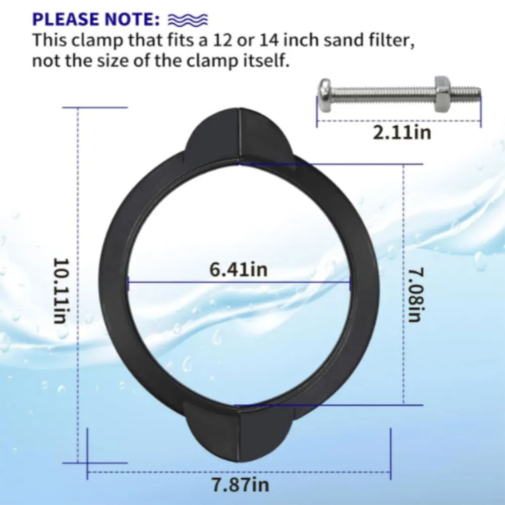 SF80110-2 Pool Sand Filter Replacement Parts Sand Filter Clamp Sand Filter Valve Clamp for Intex 12 & 14 In Sand Filter Pump