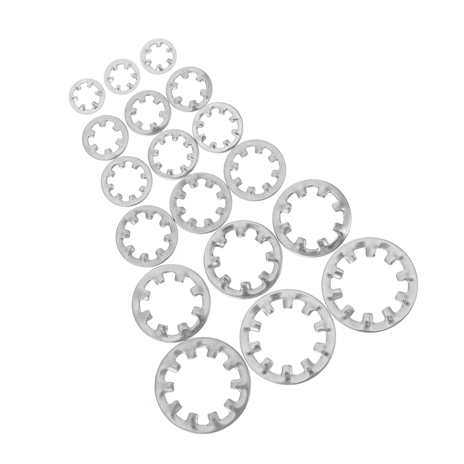

300 Pcs Anti-slip Gasket Star Washer Serrated Lock Washers Locking Tooth Stainless Internal