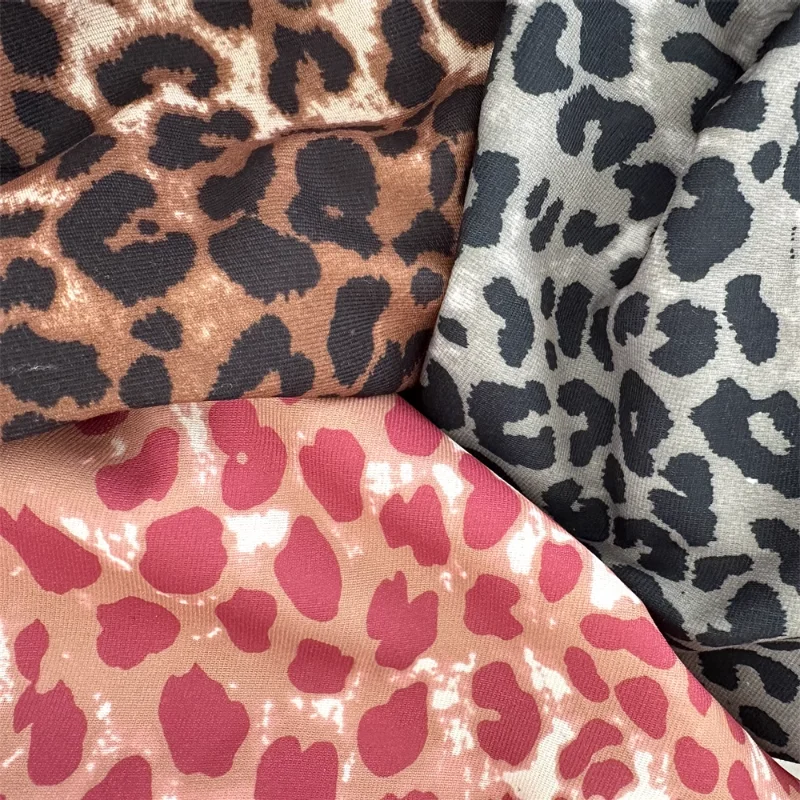 

Односторонняя модная ткань с леопардовым принтом, антиплиссированная куртка в стиле ретро, женская одежда, ткань для шитья своими руками, материал