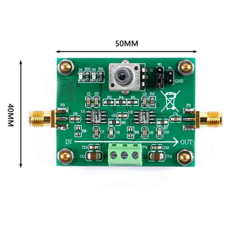 Amplificador de ganho variável do módulo VCA do ganho controlável de tensão ajustável 80DB AD603