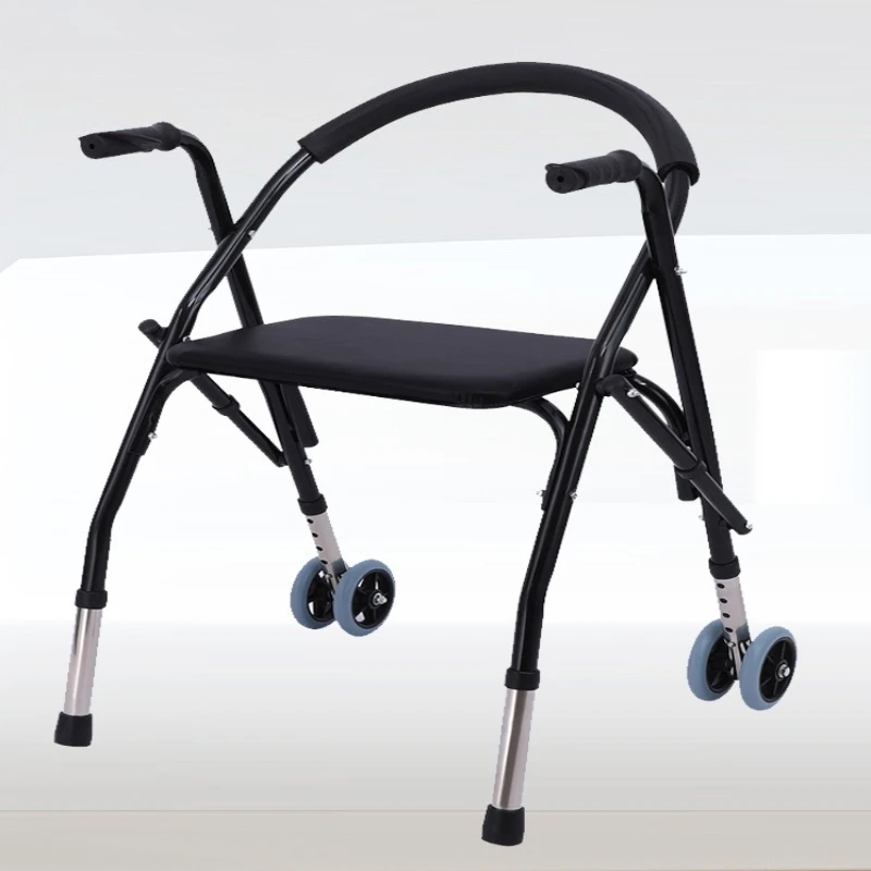 

Ходунки из нержавеющей стали для пожилых людей, регулируемое приспособление для реабилитации, легкая прочная рама, мягкие удобные ручки