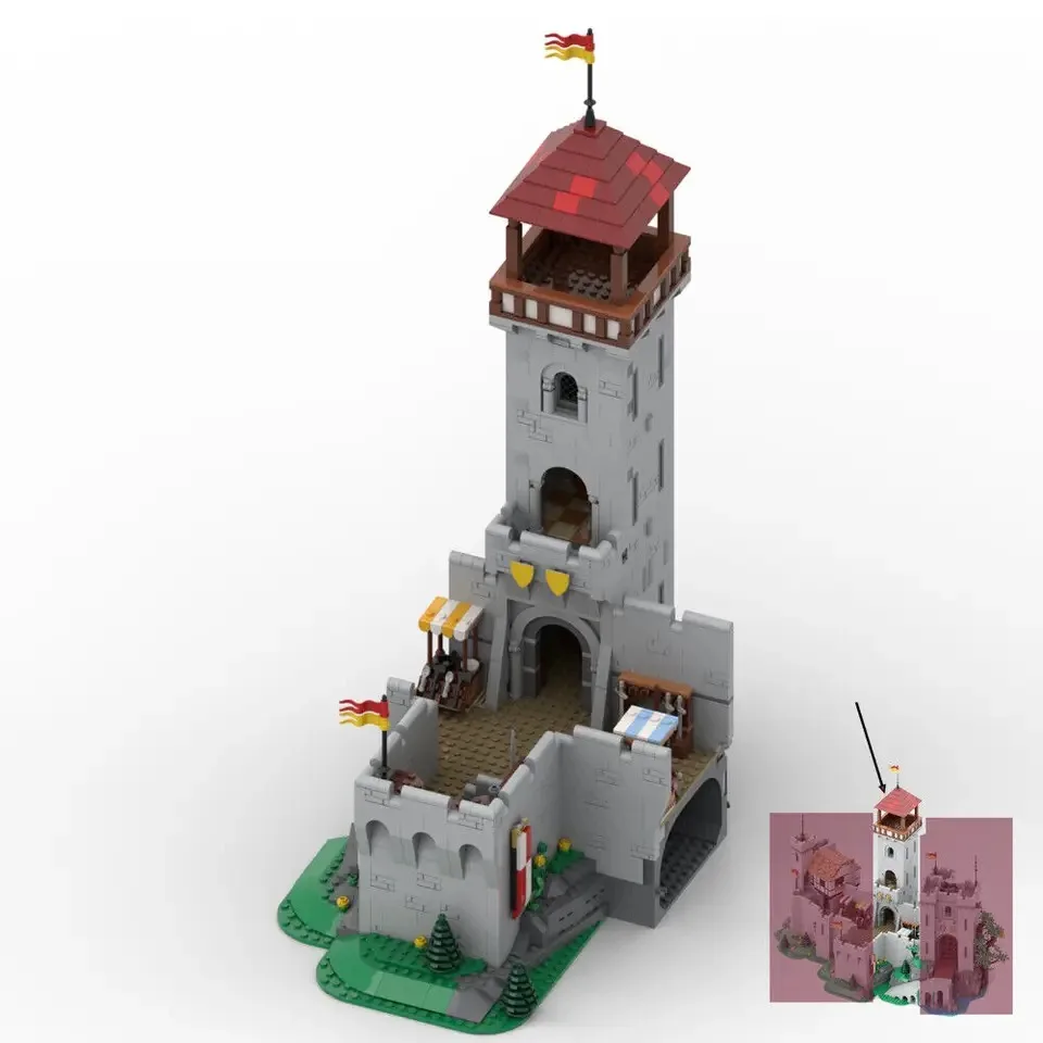 MOC Building Blocks Movie Scence Medieval Tower Castle Architecture DIY Assembly Technology Bricks Collection Toys Children Gift