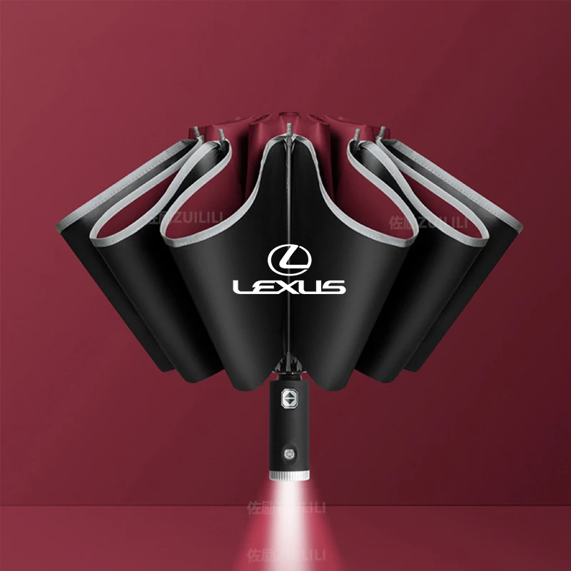 

Car LED Automatic Folding Windproof Sunshade Umbrella Lexus Fsport CT200h ES GS GX IS300 LS LM LX LX470 LX570 NX RX300 RX450 UX