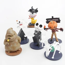 6pcs/set The Nightmare Before Christmas Jack Skellington Model Figure Toys 7-11cm