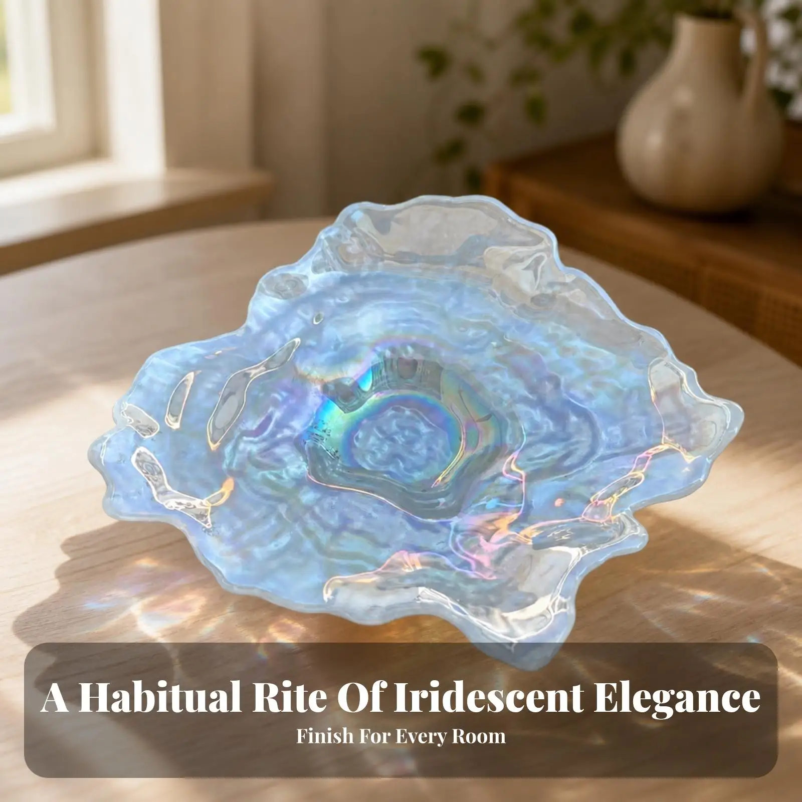 Shell Serving Dish Shimmering Shell Platter Glossy for Hosts