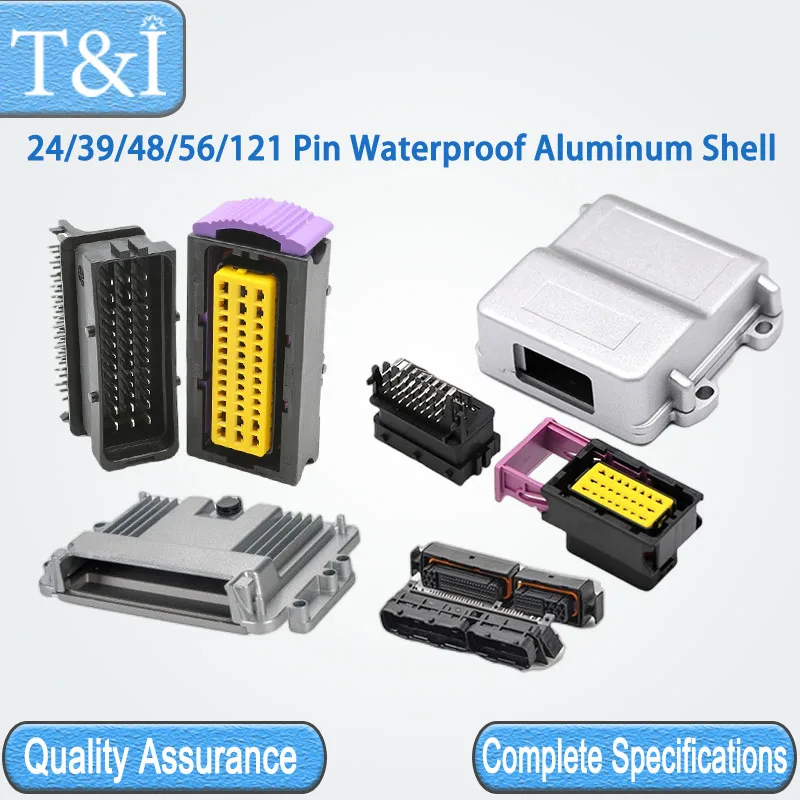 

1/5/10Sets ECU24/39/48/56/121P IP67 Waterproof Aviation Automobile Connector Aluminum Housing PCB Control System With Terminal