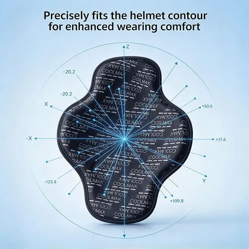 Quick-drying Sweat Wicking Motorcycle Helmet Liner Pad 1Pcs Breathable Cushion for Professional Motocross Riders